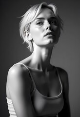 Blonde woman portrait