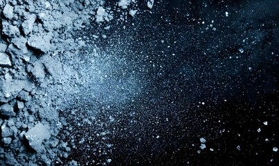 Obraz premium Abstract Particles and Dust Creating Ethereal Blue Cloud Effect