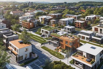 Fototapeta premium Forecast of Urban Housing Growth in a Metropolitan Area