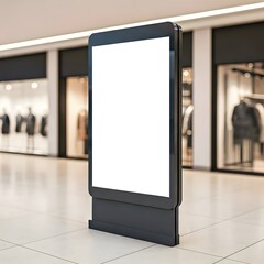 Blank Advertising Stand in Mall