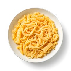 Bowl of Pasta on White Background
