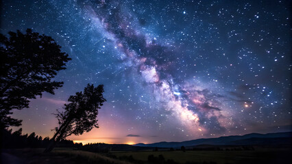 Fototapeta premium a-starry-night-sky-with-a-beautiful-milky-way background