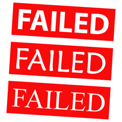 failed stamp icon vector design templates