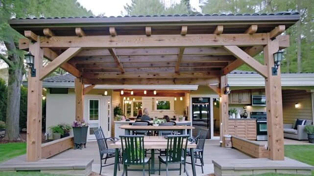 outdoor cafe in the garden