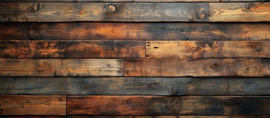 Textured wooden planks in diverse brown hues highlighting natural patterns and imperfections for rustic design and decor inspiration