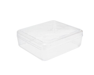 Plastic box container isolated on white background