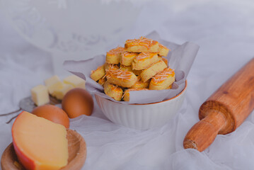 Kastengel or Dutch version of kaasstengels is Indonesian cheese stick or cheese cookies. its...