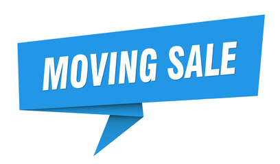 moving sale banner. moving sale speech bubble, label, sticker, sign template