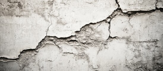 Obraz premium Cracked and weathered cement wall texture background for architectural and design projects