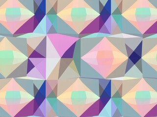Fototapeta premium Soft Hues and Sharp Lines: Geometric Patterns in Easter Colors