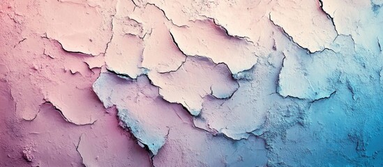 Fototapeta premium Colorful abstract grunge wall texture with peeling paint creating an artistic backdrop for design and creative projects.