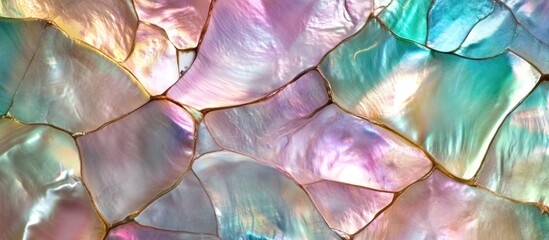 Iridescent Abstract Mother of Pearl Texture with Multicolored Hues and Organic Shapes for Backgrounds and Design Elements
