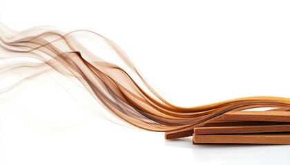 Aromatic Incense Sticks with Flowing Smoke on a White Background - Perfect for Promoting Relaxation and Meditation Practices