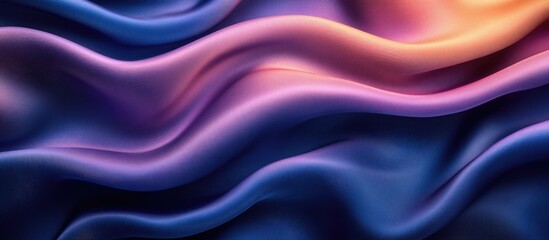 Fototapeta premium Luxury abstract background of flowing fabric showcasing gradient waves in rich colors for elegant design projects and artistic visuals.