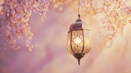 Ornate Ramadan Lantern with Mystical Glow