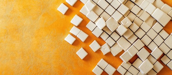 Senior fitness crossword puzzle with ivory letter tiles on textured orange background emphasizing health and lifestyle themes for older adults