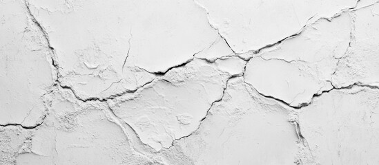 Cracked textured white cement surface with an abstract design suitable for backgrounds or overlay in modern visuals