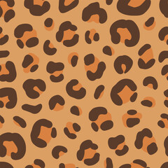 Leopard fur pattern. Vector animal print. Seamless fashion textures