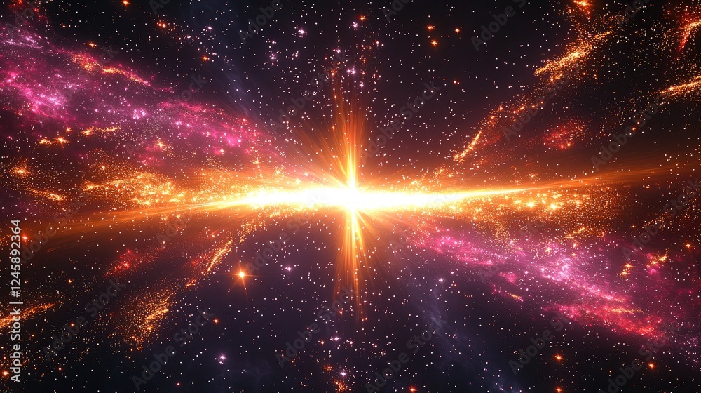 Canvas Prints bright star navigating the folds of spacetime.