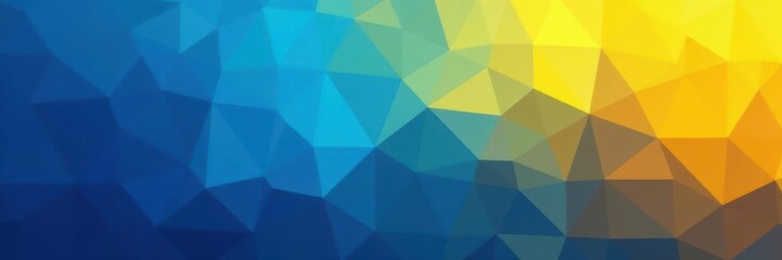 Obraz premium Abstract blue yellow gradient geometric shapes background, geometric, smooth