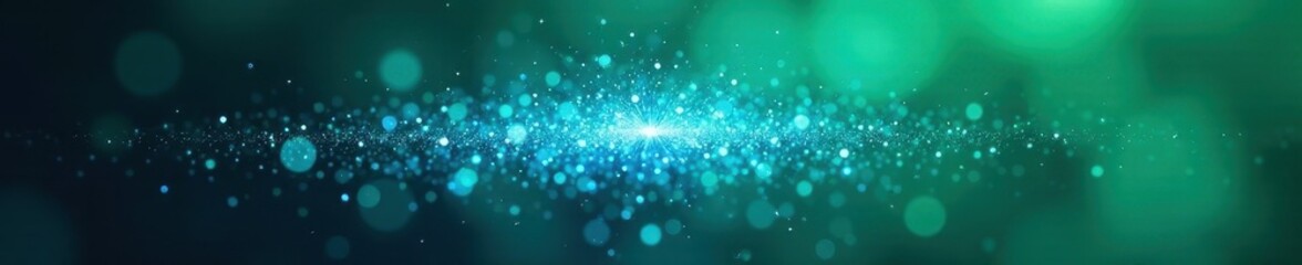 Obraz premium Blue particle explosion, green screen background, color, chroma key