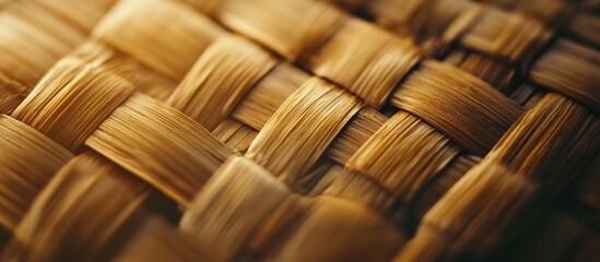 Fototapeta premium Bamboo weaving texture showcasing intricate patterns for natural and sustainable design elements in crafts and decor