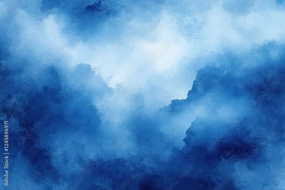 Aufkleber abstract watercolor background blue and white textured design with soft gradients and gentle light