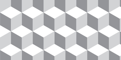 Gray vector cube seamless pattern geometric design. Square shape cube. Cubic shapes vector symbol.
