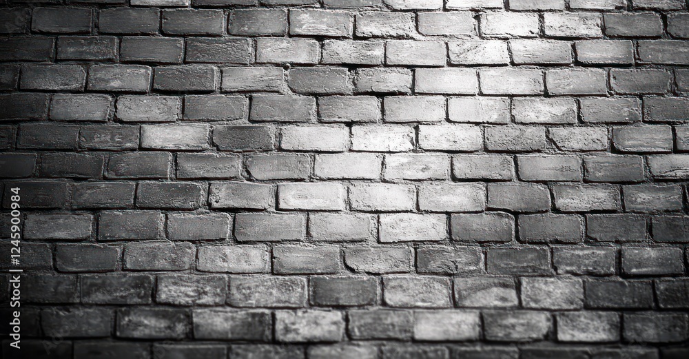 Poster textured gray brick wall with subtle shadows and soft light