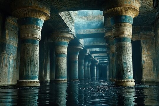 A dreamlike, ethereal version of the Egyptian underworld, Du...