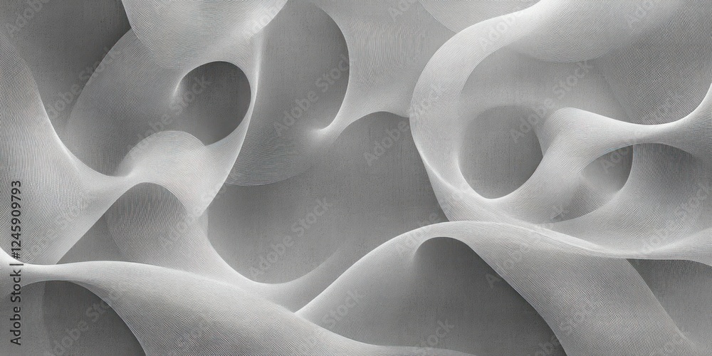 Poster abstract minimalism curved lines white texture gray background elegant design