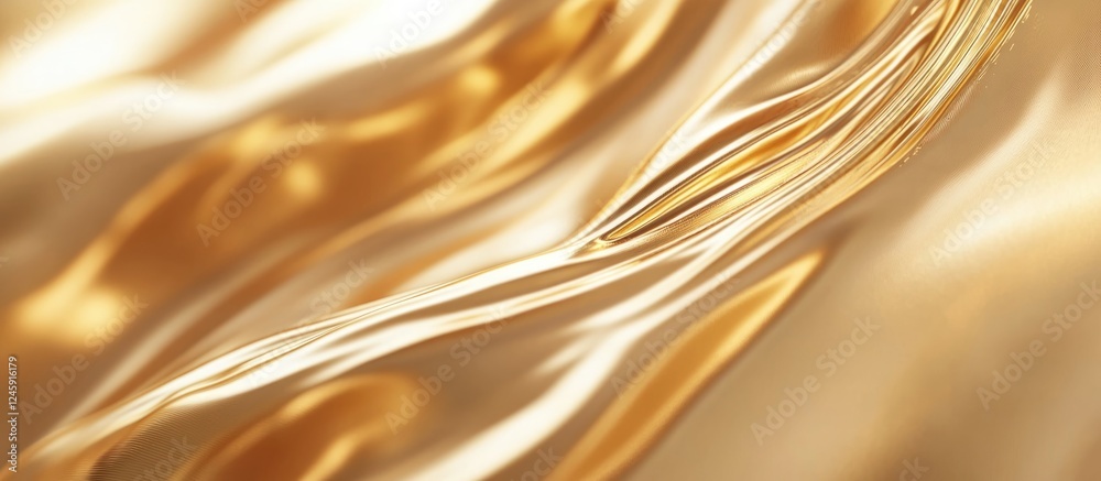 Poster brushed gold metallic texture with smooth surface ideal for premium design and modern backgrounds