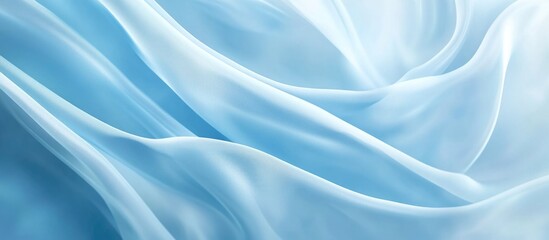 Fototapeta premium Soft flowing blue silk fabric background with delicate texture for elegant design applications and creative visual projects.