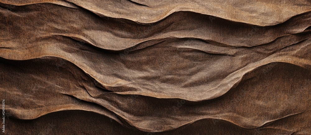 Poster textured brown recycled paper background with natural wrinkled patterns for creative design and arti
