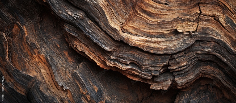 Aufkleber natural brown wood grain texture with layered patterns and rich tones for background or design eleme