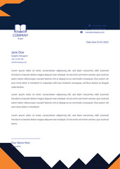 Fototapeta premium Professional Orange and Blue Corporate Letterhead Template Modern Business Letterhead Design PSD Editable Letterhead Template with Orange and Blue Accents