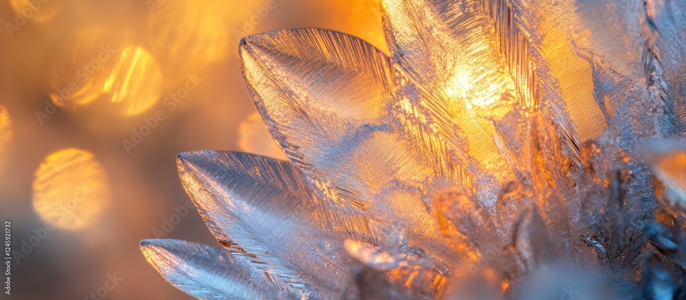 Leinwandbilder Intricate crystal formations refracting light into enchanting shapes and patterns creating a mesmerizing visual display.