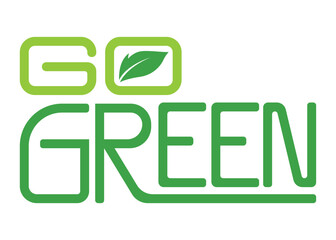 Go Green typographic design. Vector design illustration for web, t-shirt design, other graphic design use