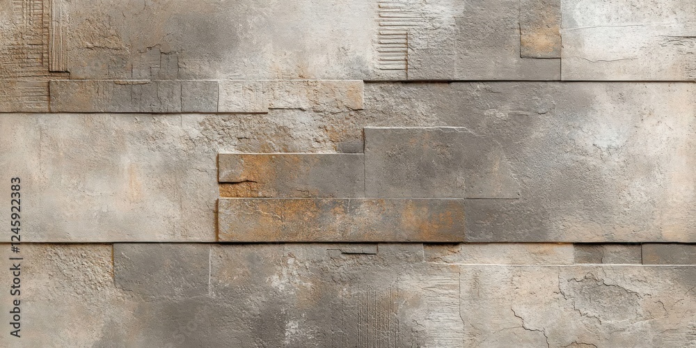 Aufkleber aged stone texture background minimalist design with subtle earth tones and muted greys