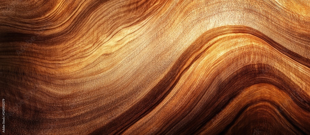 Poster Brown wood texture abstract background with flowing lines ideal for creating a versatile and visually appealing design template.