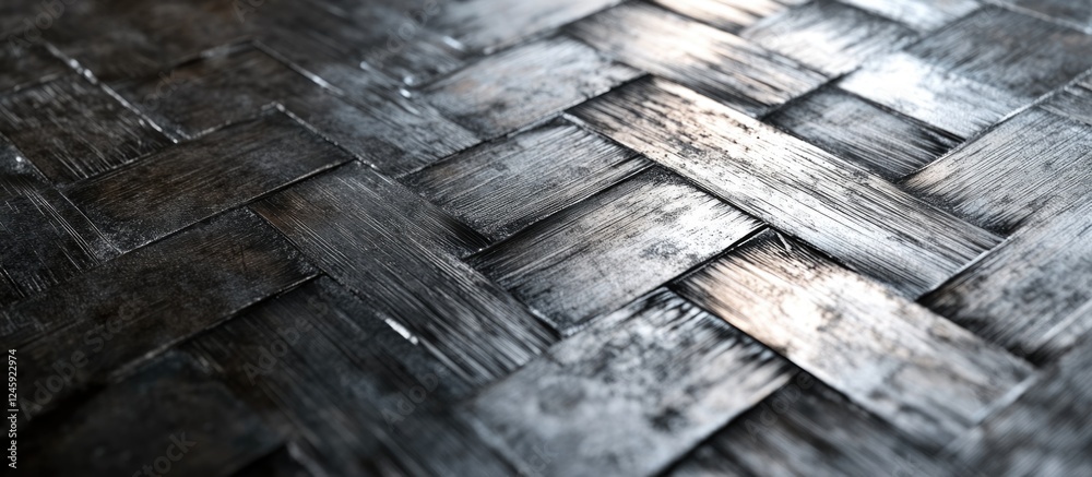 Poster brushed steel texture with intricate welded lines showcasing depth and detail suitable for industria