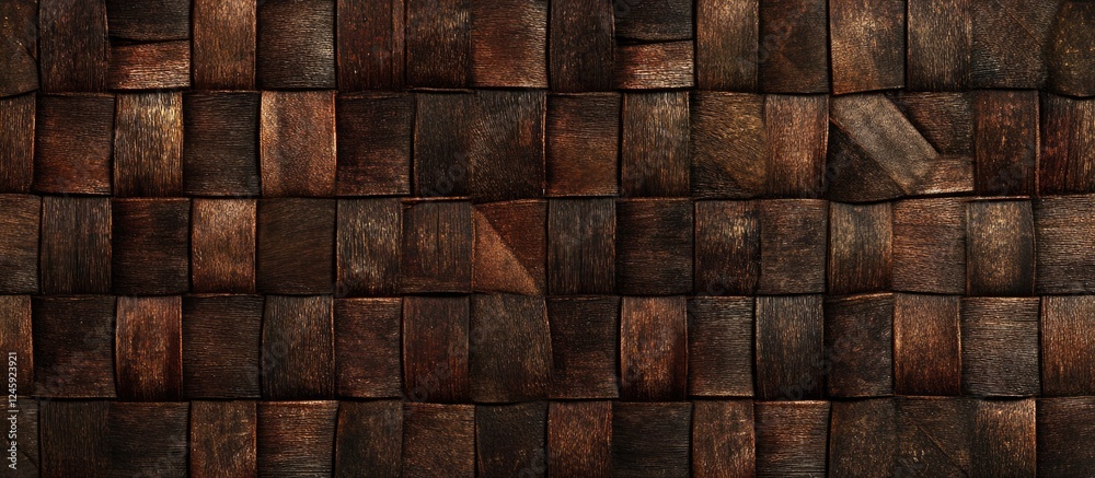 Poster Textured brown wicker background with intricate woven patterns creating a natural and rustic aesthetic for design and decor projects.