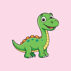 Obraz premium Dinosaur cartoon vector art illustration.