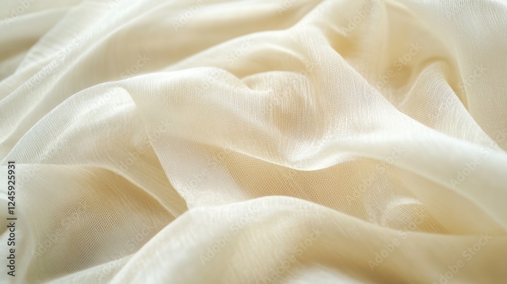 Poster ethereal fabric texture close up with soft folds ideal for backgrounds or overlays featuring ample e
