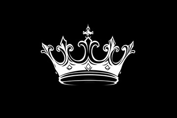 A white crown with a cross on top