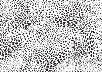Black and White Leopard pattern design. Animal print vector illustration background. Wildlife fur skin design illustration for web, home decor, fashion, surface, graphic design