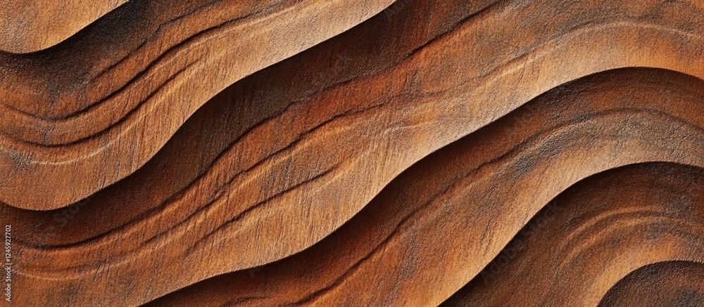 Poster textured brown wooden background with flowing waves and natural patterns, ideal for design and natur