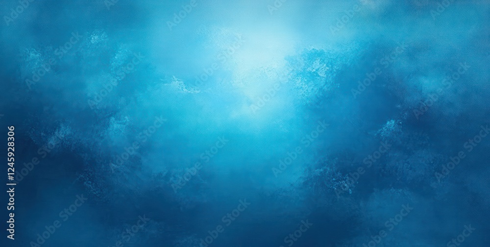 Poster impressionist abstract blue background texture with soft aqua tones and gentle light