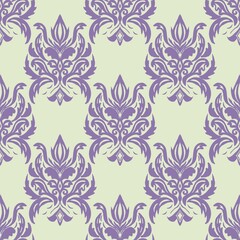 Damask seamless pattern floral background
