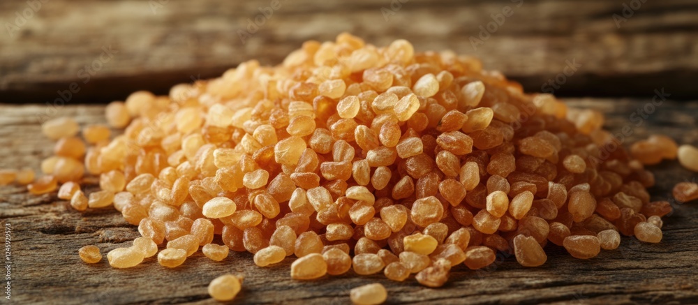 Poster bulgur seeds in a rustic setting showcasing a textured wooden background highlighting their natural 